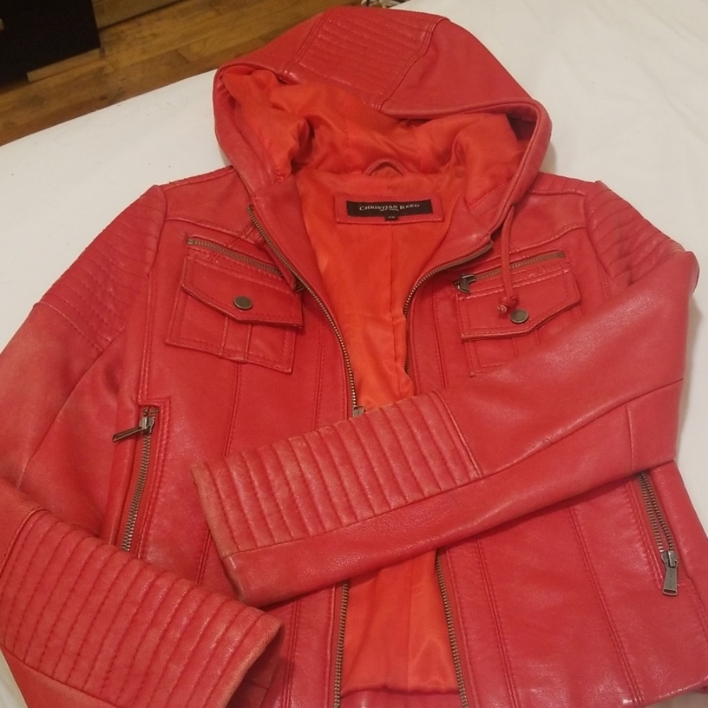 Red leather jackets